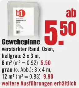B1 Discount Baumarkt b1 Gewebeplane Angebot
