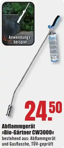 B1 Discount Baumarkt Abflammgerät Bio-Gärtner CW3000 Angebot