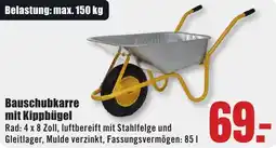 B1 Discount Baumarkt Bauschubkarre mit Kippbügel Angebot