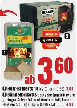B1 Discount Baumarkt Holz-Briketts Angebot