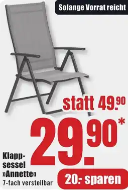 B1 Discount Baumarkt Klappsessel Annette Angebot