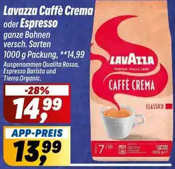 Simmel Lavazza Caffè Crema oder Espresso Angebot