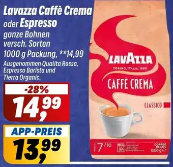 Simmel Lavazza Caffè Crema oder Espresso Angebot
