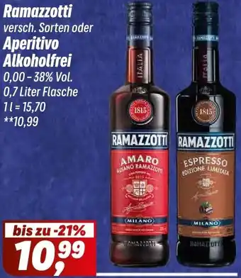 Simmel Ramazzotti oder Aperitivo Alkoholfrei Angebot
