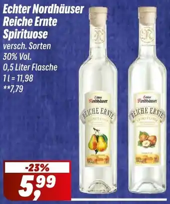 Simmel Echter Nordhäuser Reiche Ernte Spirituose Angebot