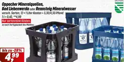 Simmel Oppacher Mineralquellen, Bad Liebenwerda oder Rennsteig Mineralwasser Angebot