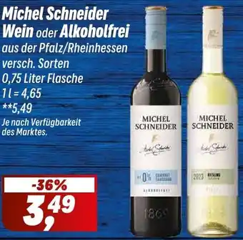 Simmel Michel Schneider Wein oder Alkoholfrei Angebot