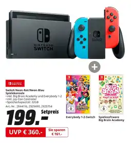 MediaMarkt Nintendo switch neon-rot/neon-blau spielkonsole Angebot