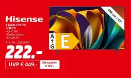 MediaMarkt Hisense 43a6n led tv Angebot