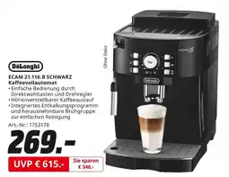 MediaMarkt Delonghi ecam 21.116.b schwarz kaffeevollautomat Angebot