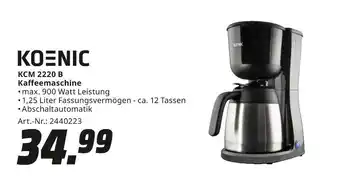 MediaMarkt Koenic kcm 2220 b kaffeemaschine Angebot