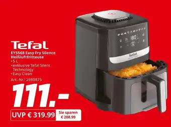 MediaMarkt Tefal ey5568 easy fry silence heißluftfritteuse Angebot