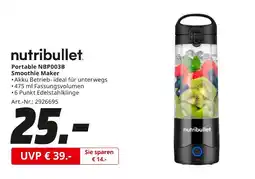 MediaMarkt Nutribullet portable nbp003b smoothie maker Angebot