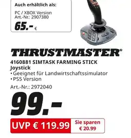 MediaMarkt Thrustmaster simtask farming stick joystick Angebot