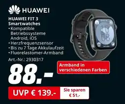 MediaMarkt Huawei huawei fit 3 smartwatches Angebot