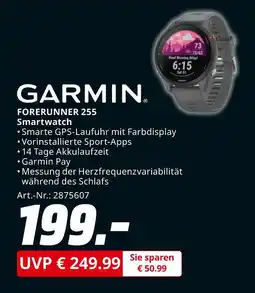 MediaMarkt Garmin forerunner 255 smartwatch Angebot