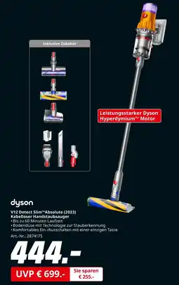 MediaMarkt Dyson v12 detect slim absolute (2023) kabelloser handstaubsauger Angebot