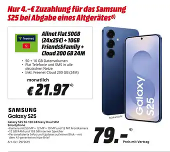 MediaMarkt Samsung galaxy s25 Angebot