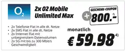 MediaMarkt O2 2x o2 mobile unlimited max Angebot