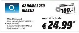MediaMarkt O2 home l 250 (kabel) Angebot
