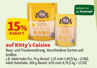 Fressnapf Kitty's cuisine nass- und trockennahrung Angebot