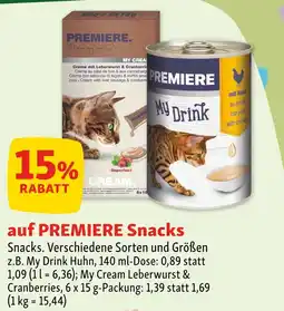 Fressnapf Premiere snacks Angebot
