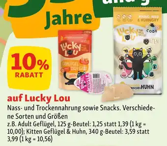 Fressnapf Lucky lou nass- und trockennahrung sowie snacks Angebot