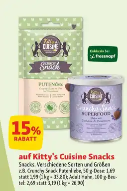 Fressnapf Kitty's cuisine snacks Angebot