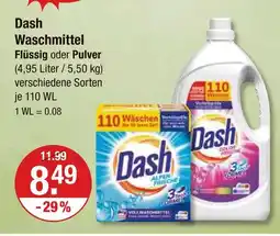 V Markt Dash waschmittel flüssig Angebot