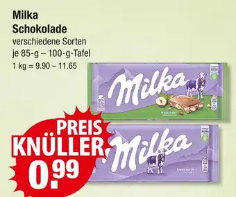 V Markt Milka schokolade haselnuss Angebot