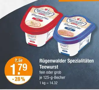 V Markt Rügenwalder spezialitäten teewurst fein Angebot