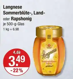 V Markt Langnese sommerblütehonig Angebot