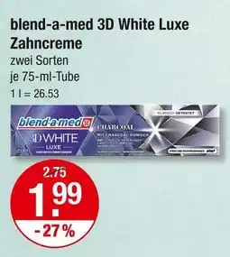 V Markt Blend-a-med 3d white luxe zahncreme charcoal Angebot
