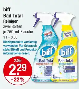 V Markt Biff bad total hygienische frische Angebot