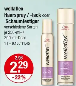 V Markt Wellaflex haarspray / -lack Angebot