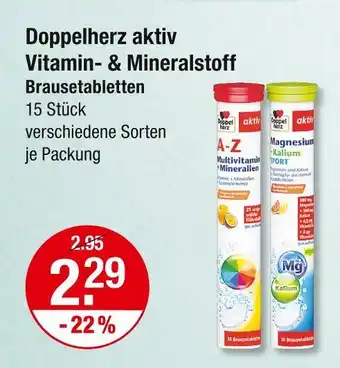 V Markt Doppelherz aktiv vitamin- & mineralstoff brausetabletten Angebot