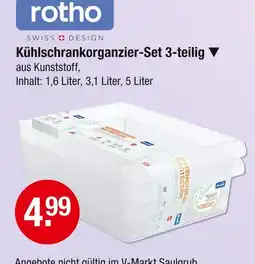V Markt Rotho kühlschrankorganizer-set 3-teilig Angebot
