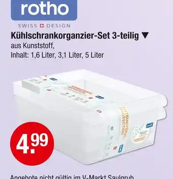 V Markt Rotho kühlschrankorganizer-set 3-teilig Angebot