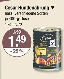 V Markt Cesar hundenahrung casserole mit vollkornnudeln und superfoods Angebot