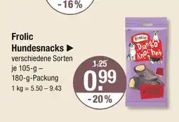 V Markt Frolic hundesnacks Angebot