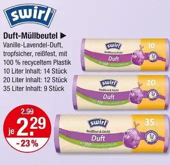 V Markt Swirl duft-müllbeutel 10l Angebot