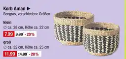 V Markt Korb aman klein Angebot