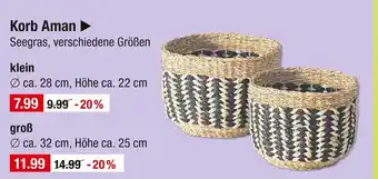 V Markt Korb aman klein Angebot
