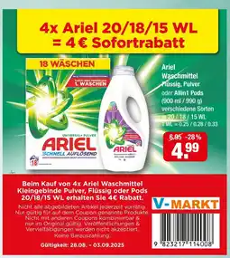 V Markt Ariel waschmittel flüssig Angebot