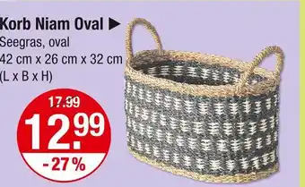 V Markt Korb niam oval Angebot