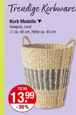 V Markt Korb modello Angebot