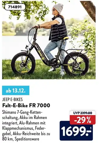 Aldi Süd Jeep E-Bikes Falt E-Bike FR 7000 Angebot