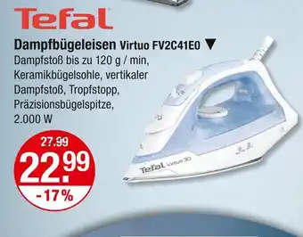 V Markt Tefal dampfbügeleisen virtuo fv2c41e0 Angebot