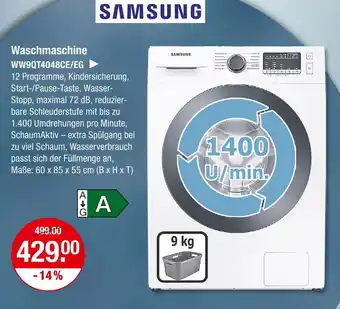 V Markt Samsung waschmaschine ww90t4048ce/eg Angebot