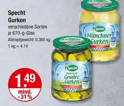V Markt Specht bayerische gewürz gurken Angebot